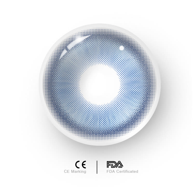 MYEYEBB Magic Coral Blue Prescription Colored Contact Lenses - image 6