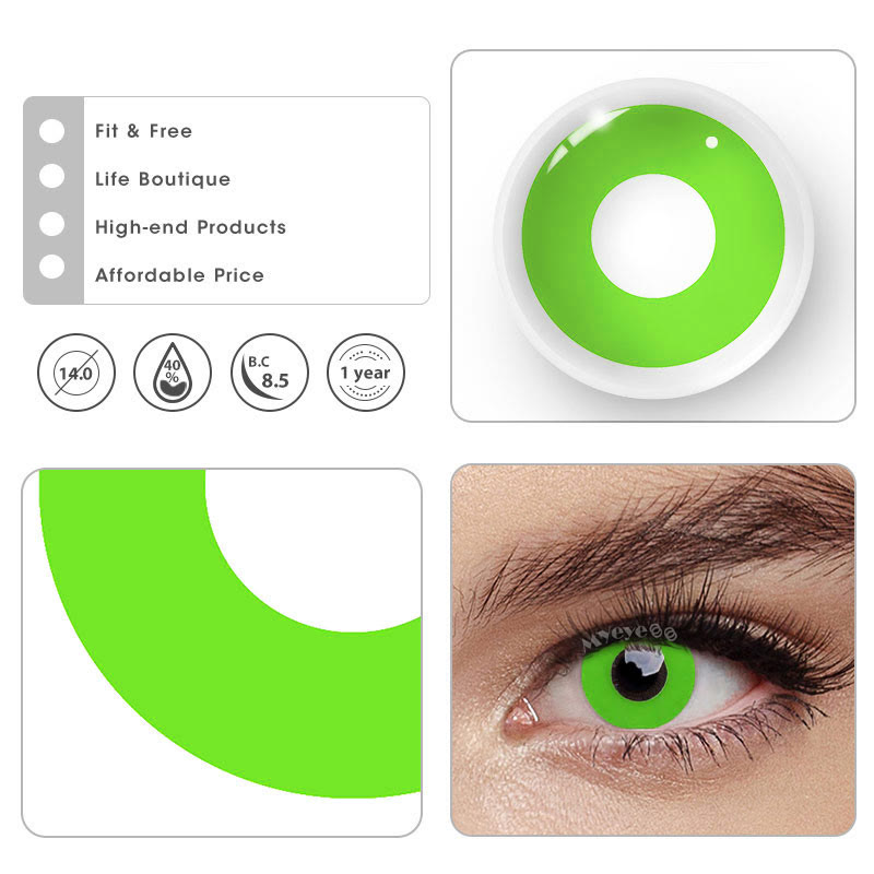 MYEYEBB Light Green Block Cosplay Colored Contact Lenses - image 6