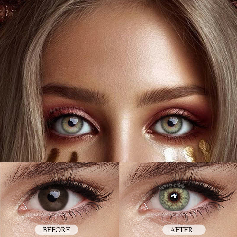 MYEYEBB DNA Taylor II Green Prescription Colored Contact Lenses - image 6