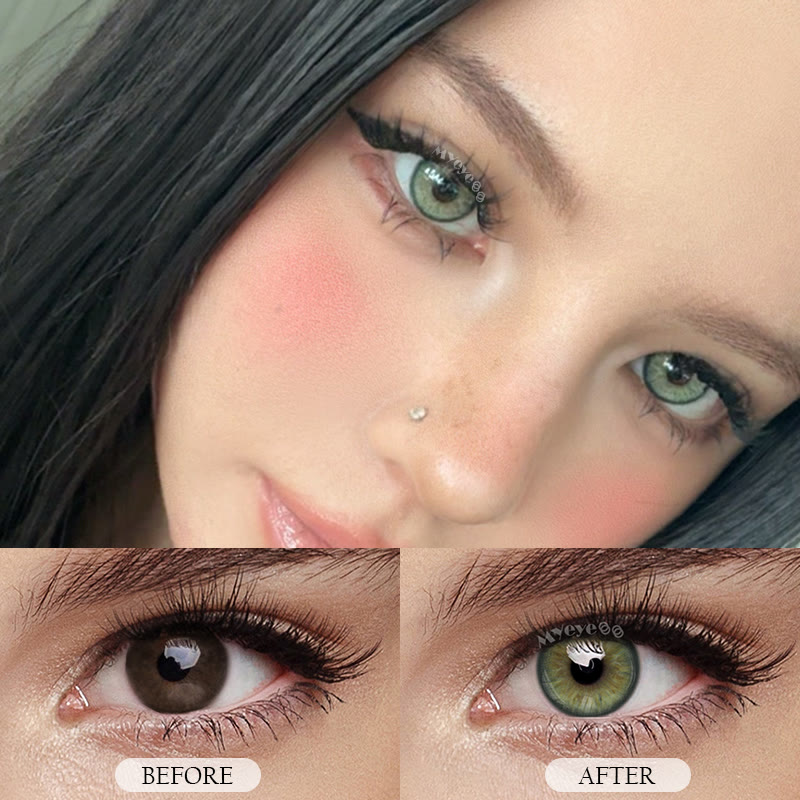 MYEYEBB Coastal Green Colored Contact Lenses | 6 Months - image 4