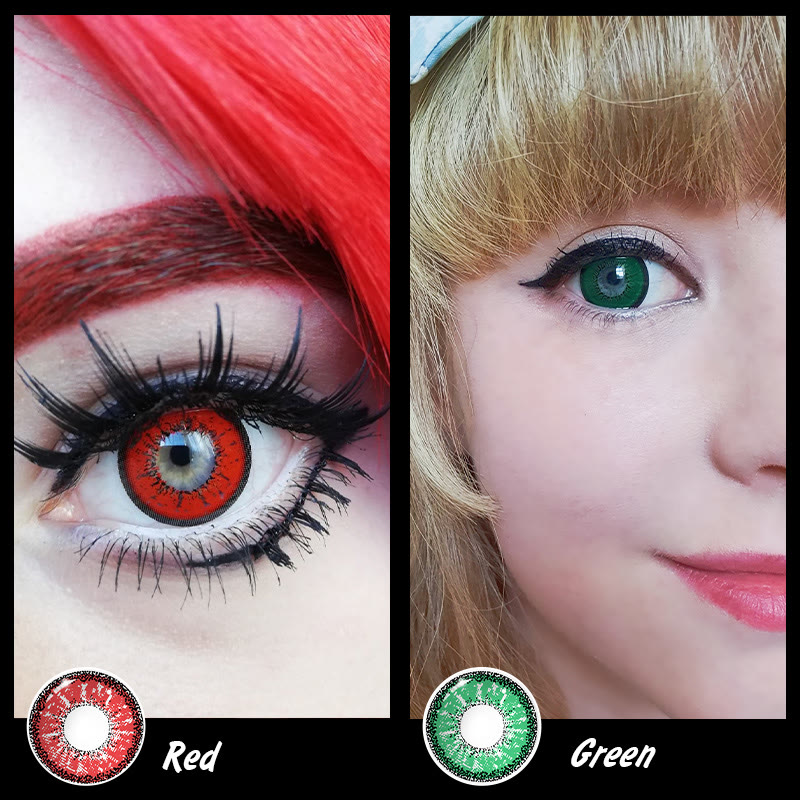 MYEYEBB Red Prescription Cosplay Colored Contact Lenses - image 7