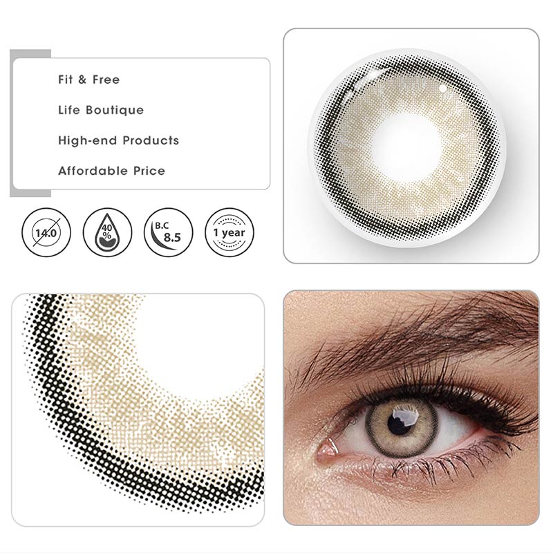 MYEYEBB Moonbeam II Cow Boy Brown Prescription Colored Contact Lenses - image 7