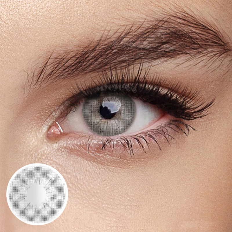 MYEYEBB Rome Times Grey Prescription Colored Contact Lenses - Rome Times Grey - -8.00 - LM001_GY - image 1