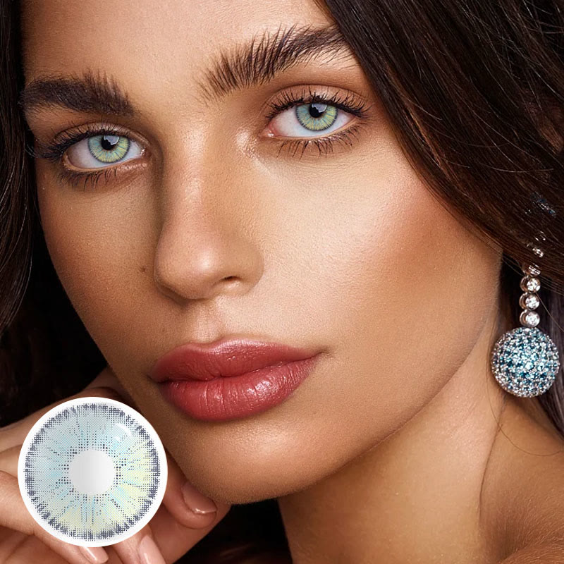 MYEYEBB Urban Blue Prescription Colored Contact Lenses - image 2