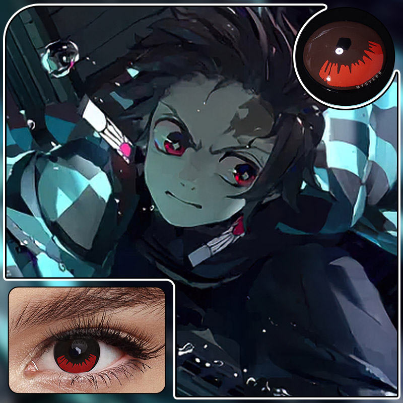 MYEYEBB Blind Kamado Tanjirou Prescription Cosplay Colored Contact Lenses  - image 10