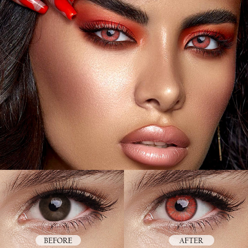 MYEYEBB Magic Hour II Vika Ruby Prescription Colored Contact Lenses - image 6