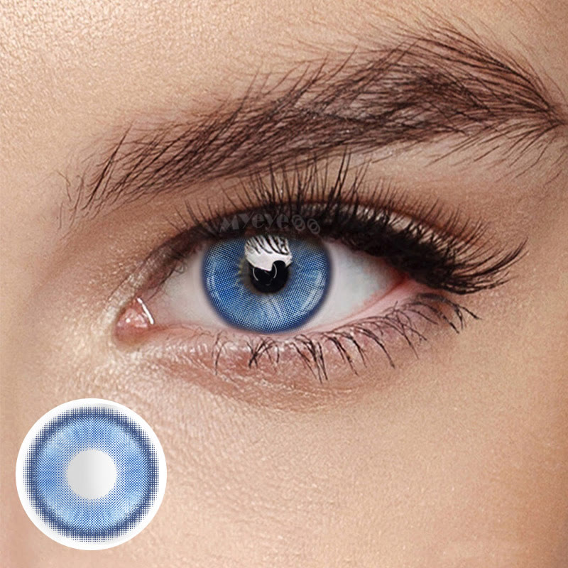 MYEYEBB Magic Coral Blue Prescription Colored Contact Lenses - Magic Coral Blue - -8.00 - RY1000_BU - image 1