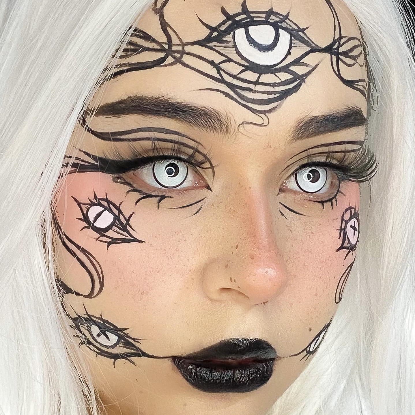 MYEYEBB White Manson Prescription Cosplay Colored Contact Lenses - image 3