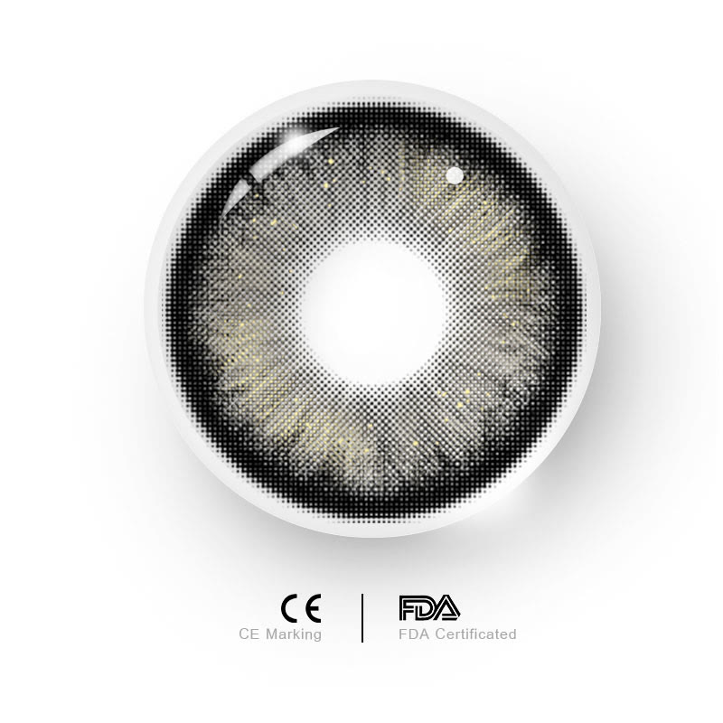 MYEYEBB Pearlescent Black Prescription Colored Contact Lenses - image 7