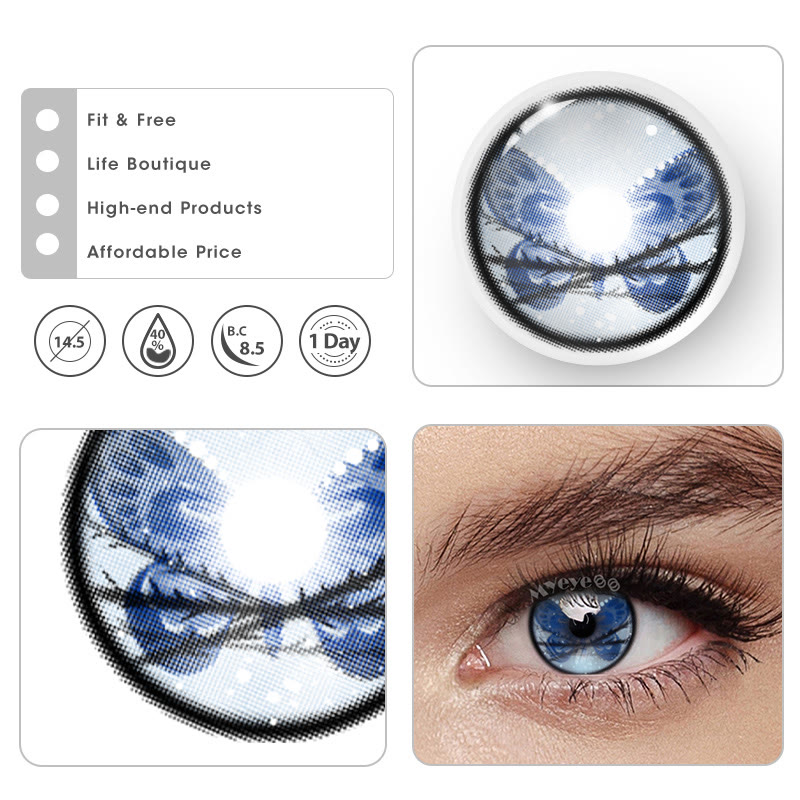 MYEYEBB Deathwing Butterfly Blue Cosplay Colored Contact Lenses丨1 Day - image 6