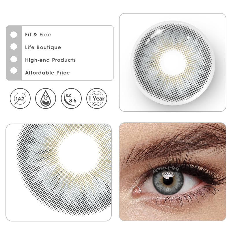 MYEYEBB Tiny Iris Grey Small Pupil Colored Contact Lenses - image 4