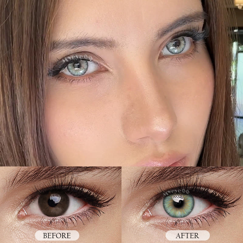 MYEYEBB Pro Halo Iris Green Colored Contact Lenses - image 5