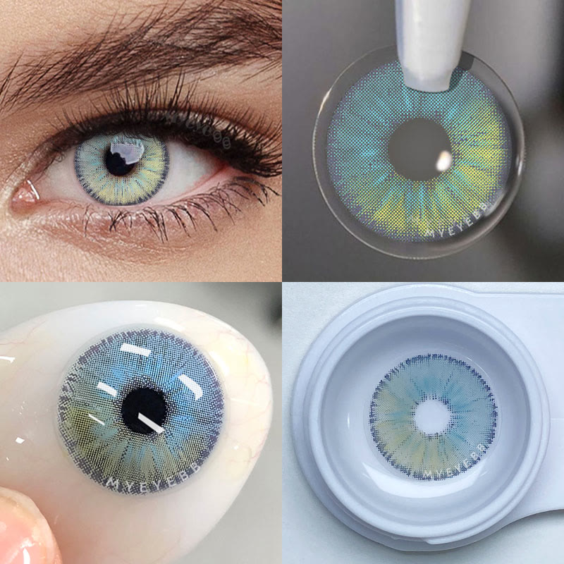 MYEYEBB Urban Blue Prescription Colored Contact Lenses - image 5