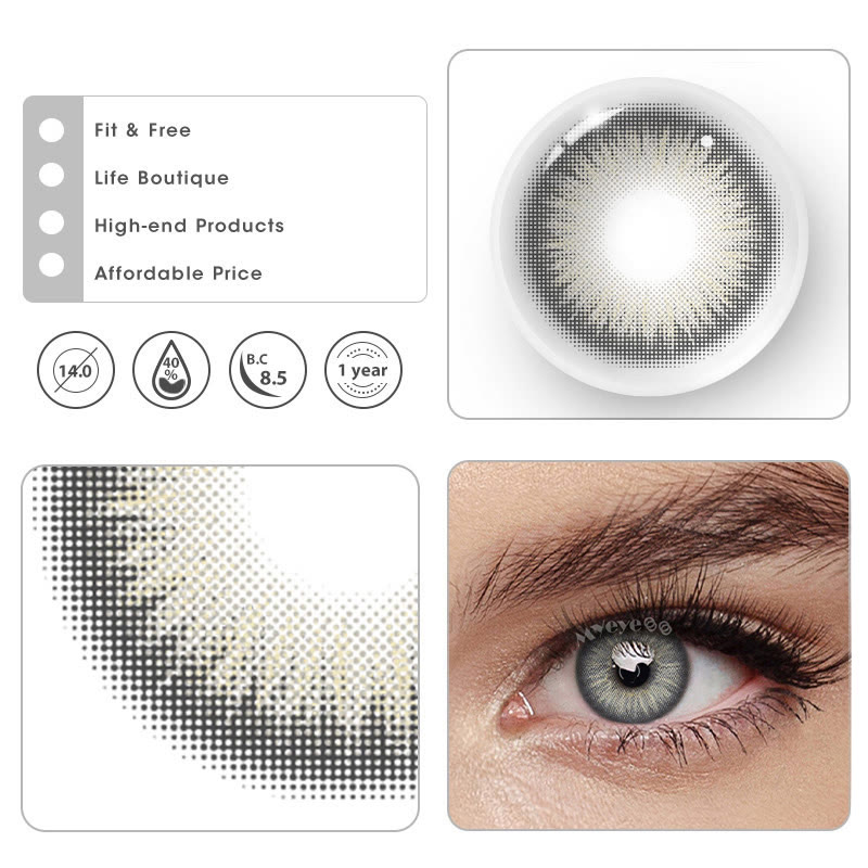 MYEYEBB Y2K Boho Grey Prescription Colored Contact Lenses - image 9