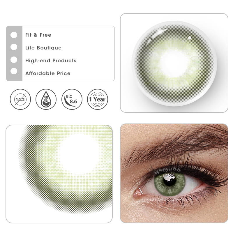 MYEYEBB Unspoken Mirage Oliver Green Prescription Colored Contact Lenses - image 4