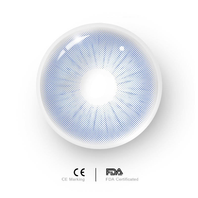 MYEYEBB Rome Times Blue Prescription Colored Contact Lenses - image 13