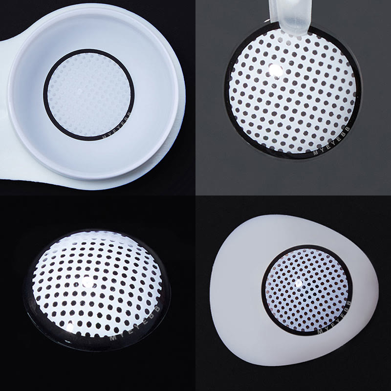 MYEYEBB Blind White Manson Mesh Prescription Cosplay Colored Contact Lenses - image 7