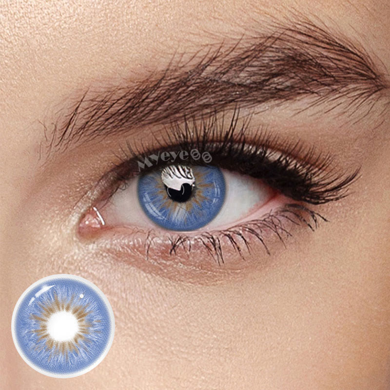 MYEYEBB Crush Blue Colored Contact Lenses - Crush Blue - 0.00 - FA27-4 - image 1