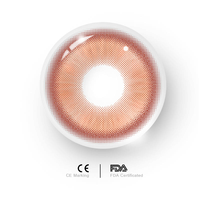 MYEYEBB Magic Coral Orange Brown Prescription Colored Contact Lenses - image 6