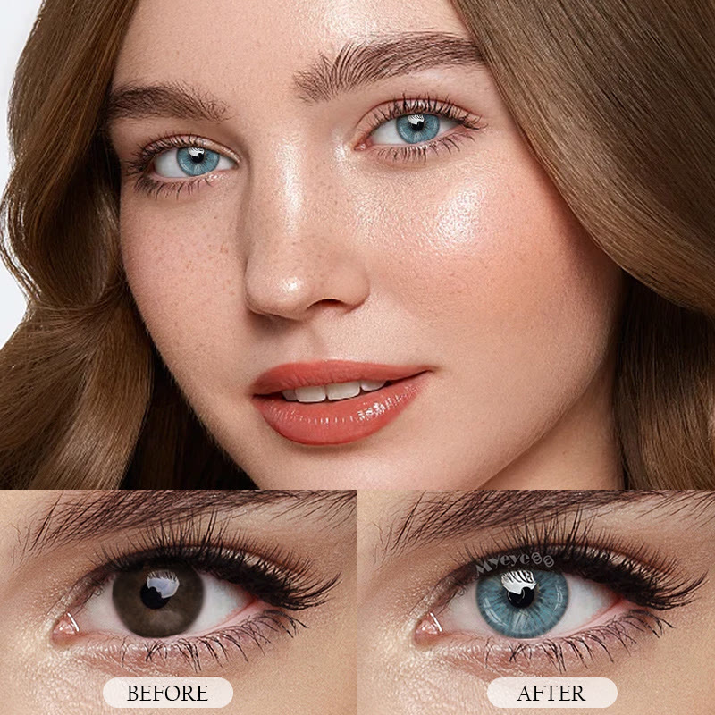 MYEYEBB Van Gogh Blue Prescription Colored Contact Lenses - image 4