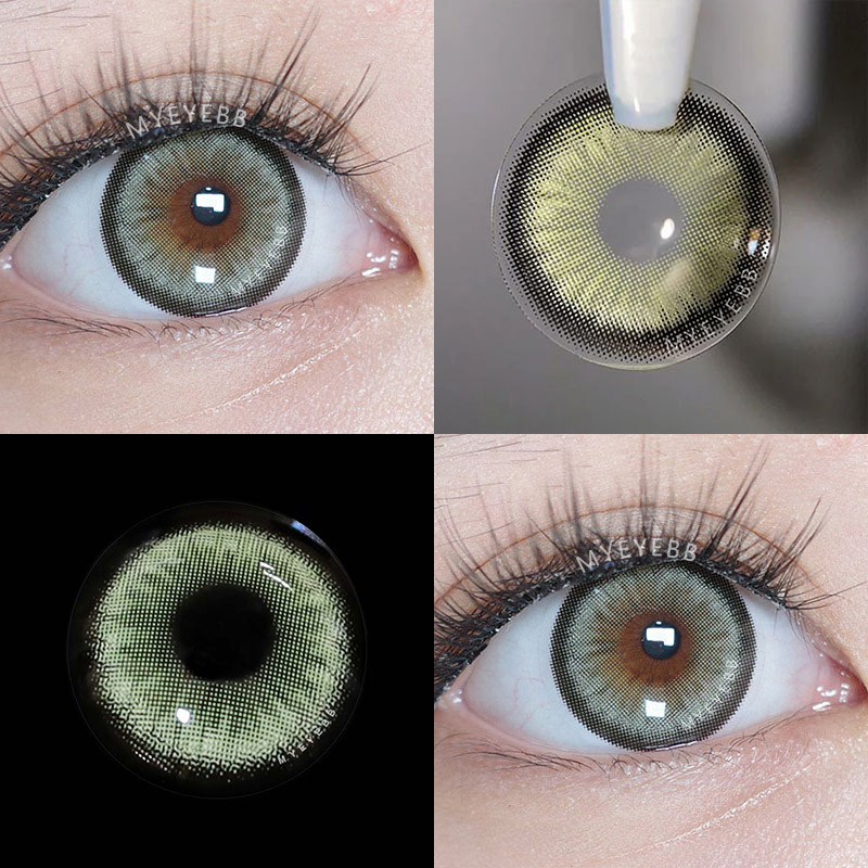 MYEYEBB Norko Green Prescription Colored Contact Lenses - image 4