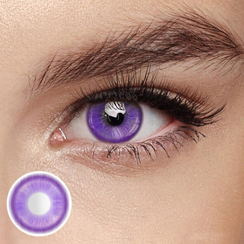 MYEYEBB Magic Coral Violet Prescription Colored Contact Lenses - Magic Coral Violet - -8.00 - RY1000_VT - image 1