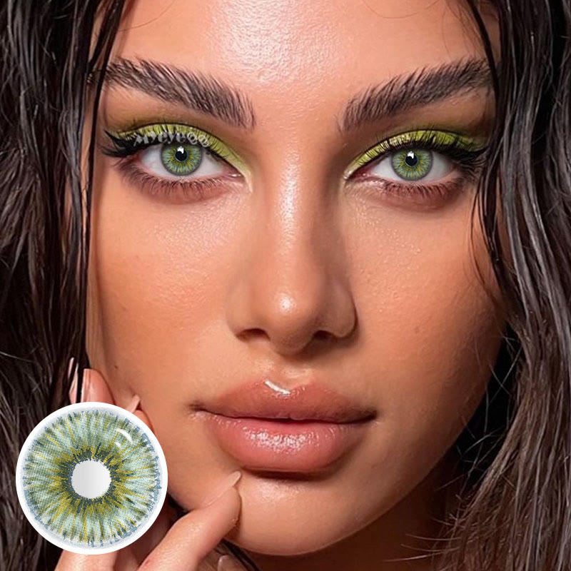 MYEYEBB Rebirth Cosmic Green Prescription Colored Contact Lenses - image 9