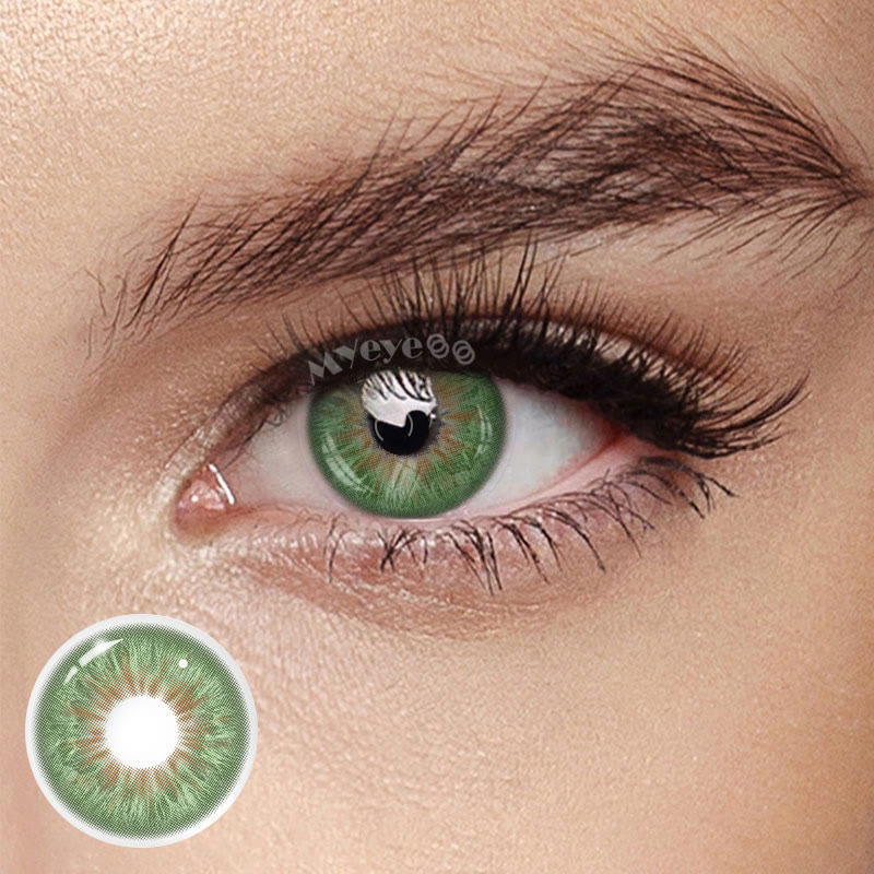 MYEYEBB Crush Green Prescription Colored Contact Lenses - Crush Green - -8.00 - FA27-2 - image 1