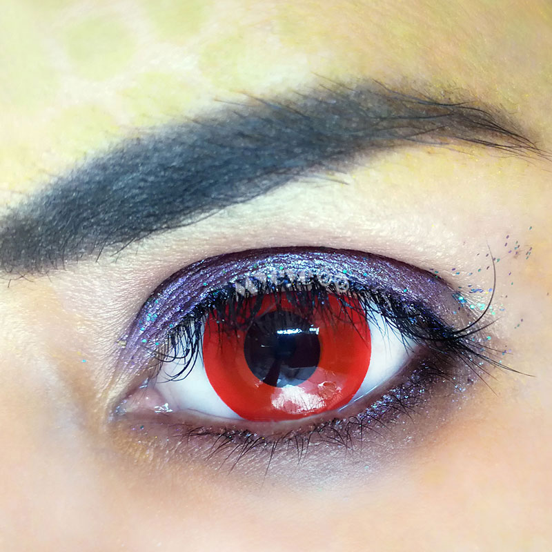 MYEYEBB Vampire Red Block Prescription Cosplay Colored Contact Lenses - image 12