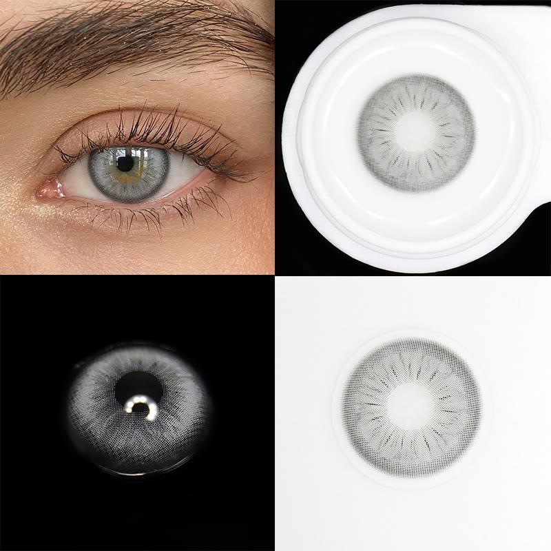 MYEYEBB Glacier Ash Grey Prescrition Colored Contact Lenses - image 4