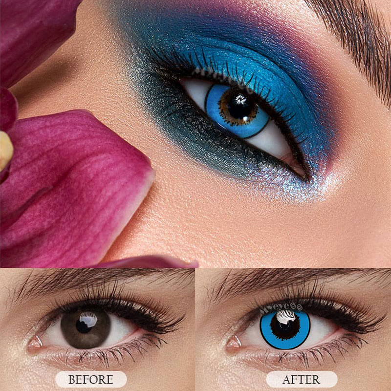 MYEYEBB Elements Blue Prescription Cosplay Colored Contact Lenses  - image 5