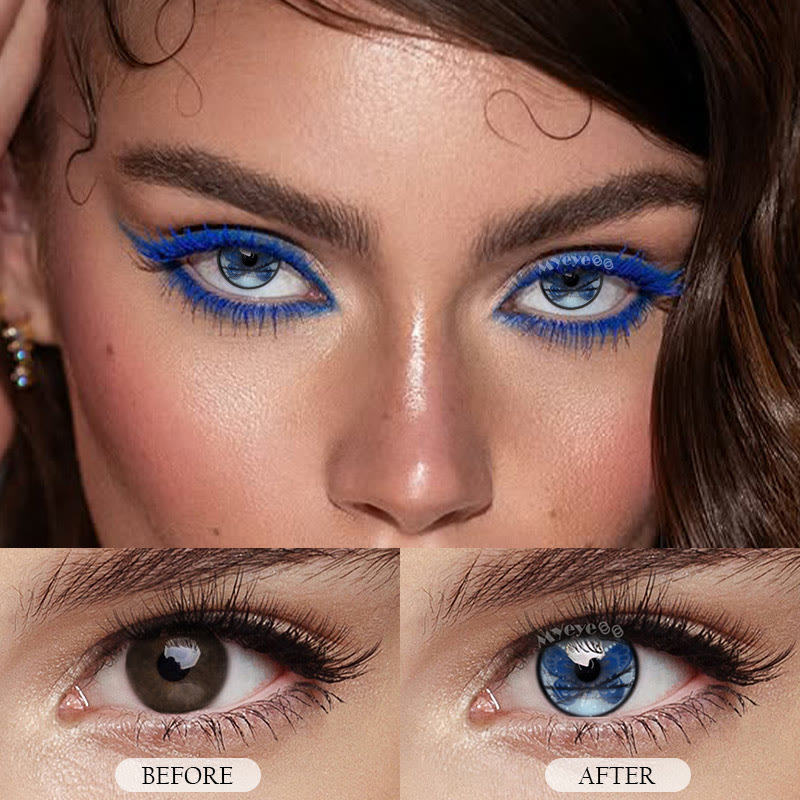 MYEYEBB Deathwing Butterfly Blue Cosplay Colored Contact Lenses丨1 Day - image 5