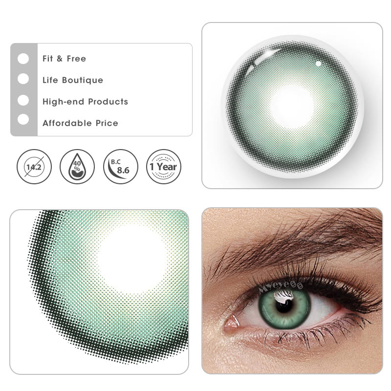 MYEYEBB Breeze Green Prescription Colored Contact Lenses - image 4