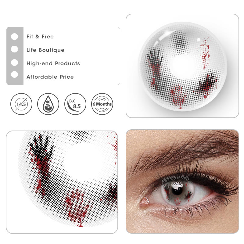 MYEYEBB Soul's Grasp  White Cosplay Colored Contact Lenses丨6 Months - image 7