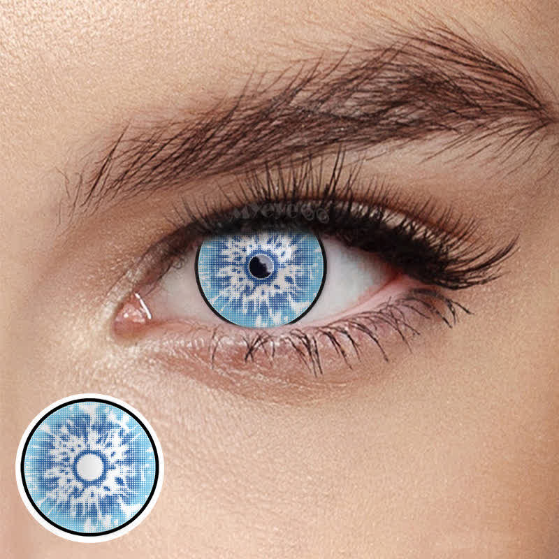 MYEYEBB Blind Genshin Impact Snow Cosplay Colored Contact Lenses  - Genshin Impact Snow - -8.00 - RY381 - image 1