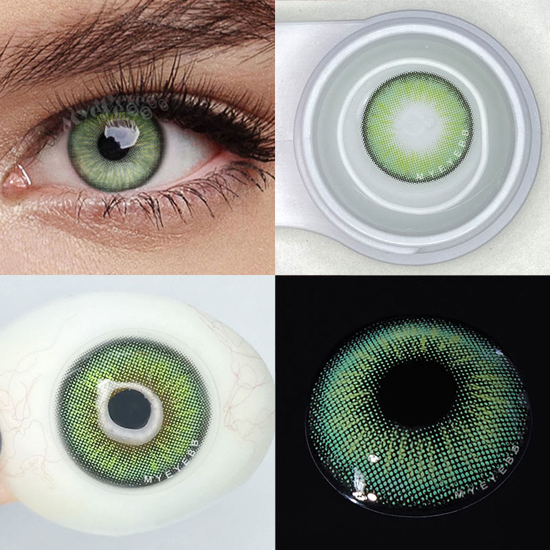 MYEYEBB Nowhere S37 Green Prescription Colored Contact Lenses - image 5