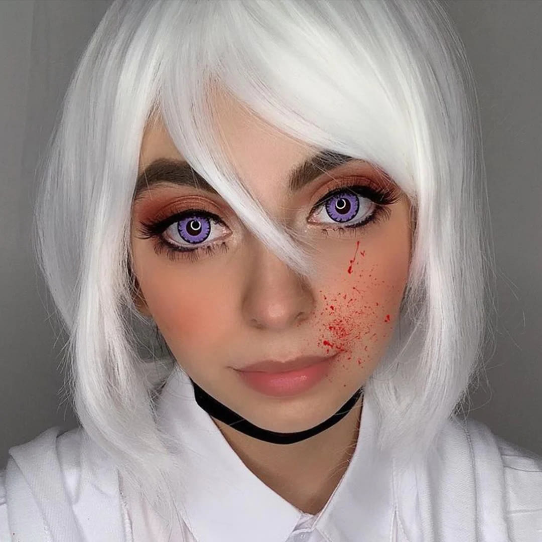 MYEYEBB Miracle TimesII Purple Prescription Cosplay Colored Contact Lenses  - image 5
