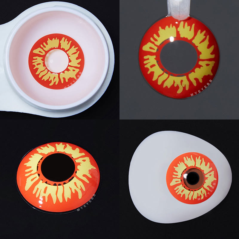 MYEYEBB Flame Prescription Cosplay Colored Contact Lenses  - image 4