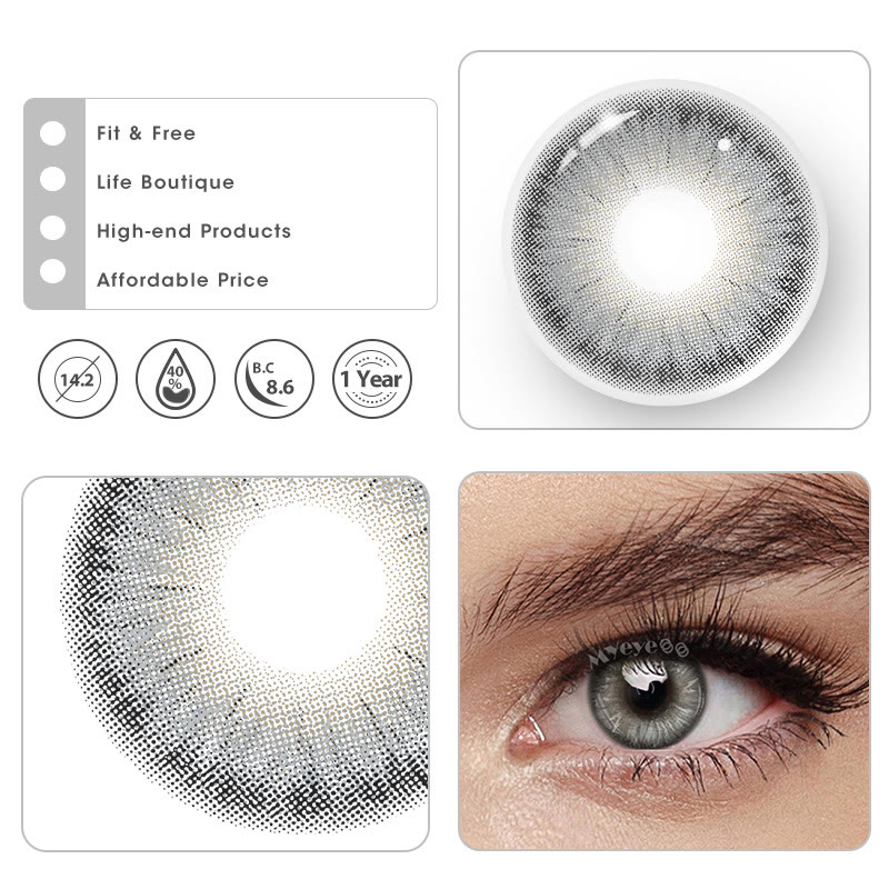 MYEYEBB Fishtail Grey Colored Contact Lenses - image 5