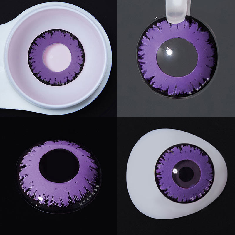 MYEYEBB Miracle TimesII Purple Prescription Cosplay Colored Contact Lenses  - image 7