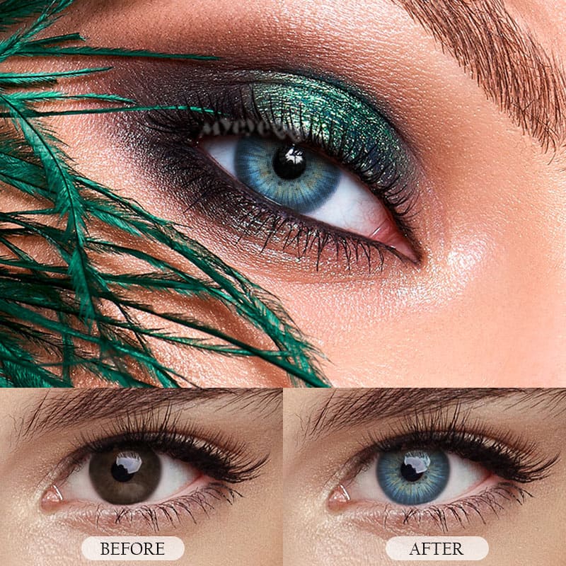 MYEYEBB New York III Blue Prescription Colored Contact Lenses - image 9