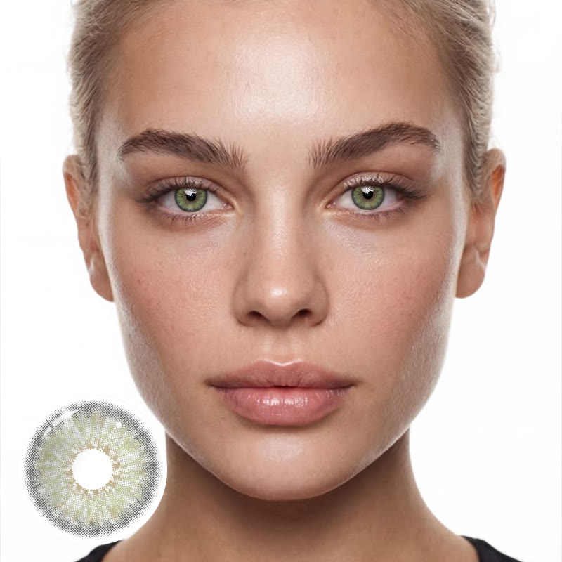 MYEYEBB Plus Petite Iris Grey Green Prescription Colored Contact Lenses丨Monthly - image 3