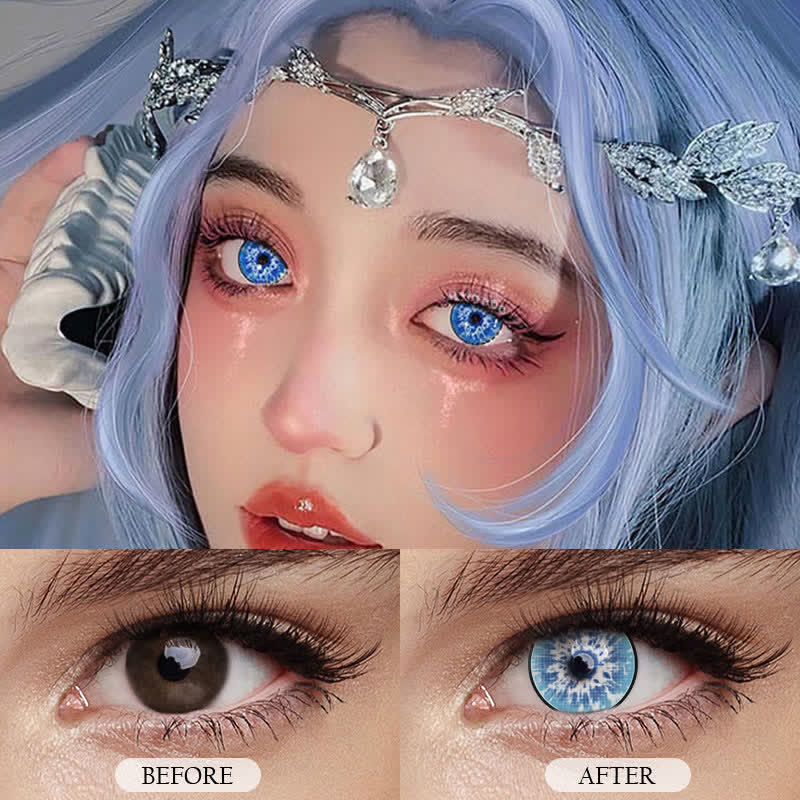 MYEYEBB Blind Genshin Impact Snow Cosplay Colored Contact Lenses  - image 7