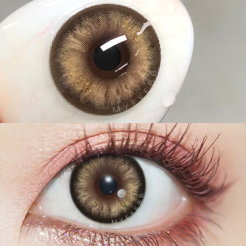 MYEYEBB Pearlescent Brown Prescription Colored Contact Lenses - image 4
