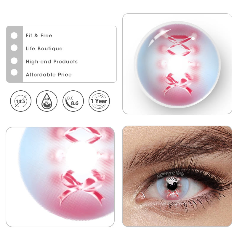 MYEYEBB Puppet Veil Pink Cosplay Colored Contact Lenses - image 5