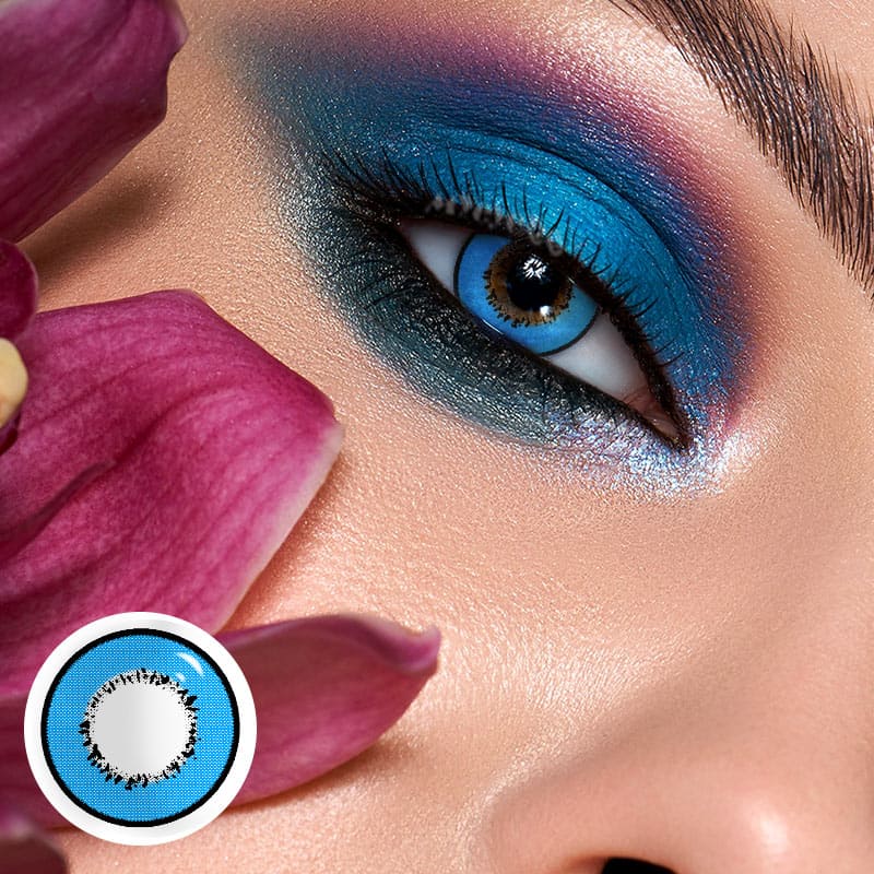MYEYEBB Elements Blue Prescription Cosplay Colored Contact Lenses  - image 2