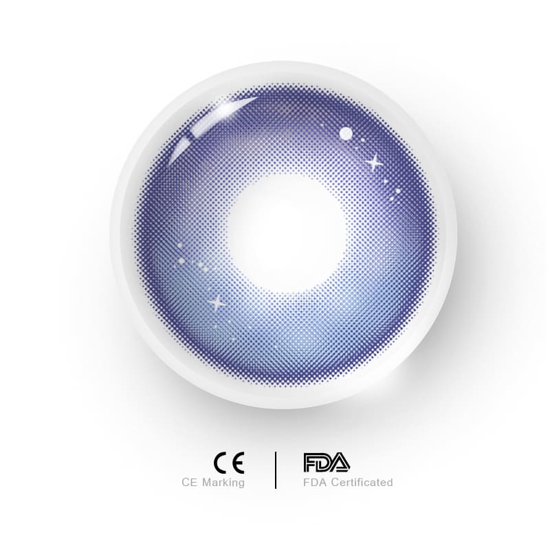 MYEYEBB Genshin Moon Blue Violet Prescription Colored Contact Lenses - image 6