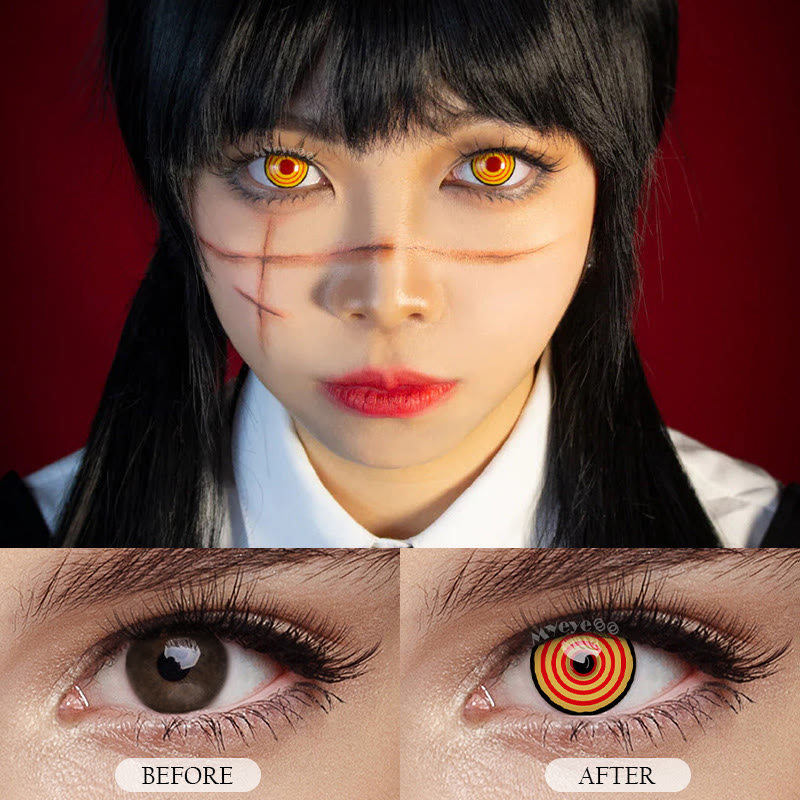 MYEYEBB Chainsaw Man Yellow Rings Cosplay Colored Contact Lenses  - image 3