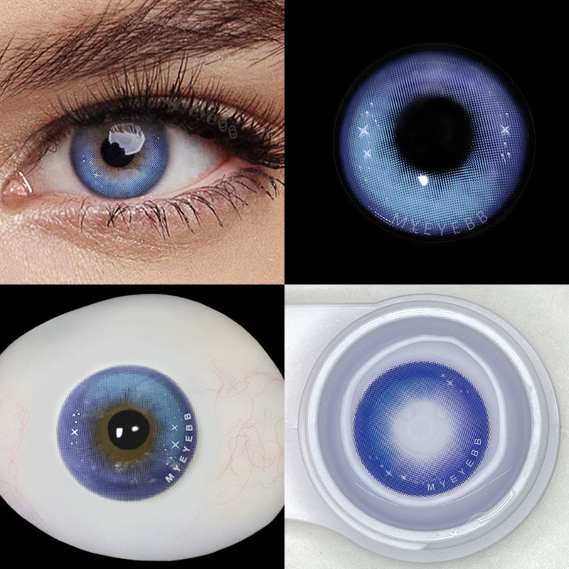 MYEYEBB Genshin Moon Blue Violet Prescription Colored Contact Lenses - image 3