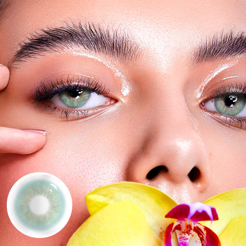 MYEYEBB Sin Green Prescription Colored Contact Lenses - image 2